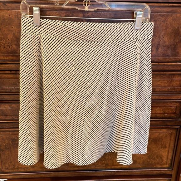 Ann Taylor Petit black and white zig zap woman’s skirt - Picture 2 of 8